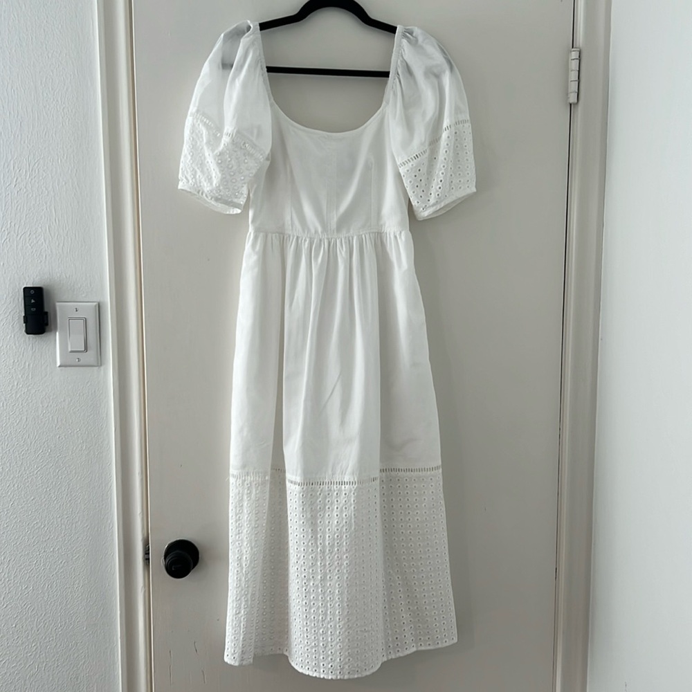 La Ligne White Eyelet Dress